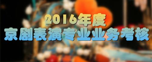 肏尻视频国家京剧院2016年度京剧表演专业业务考...